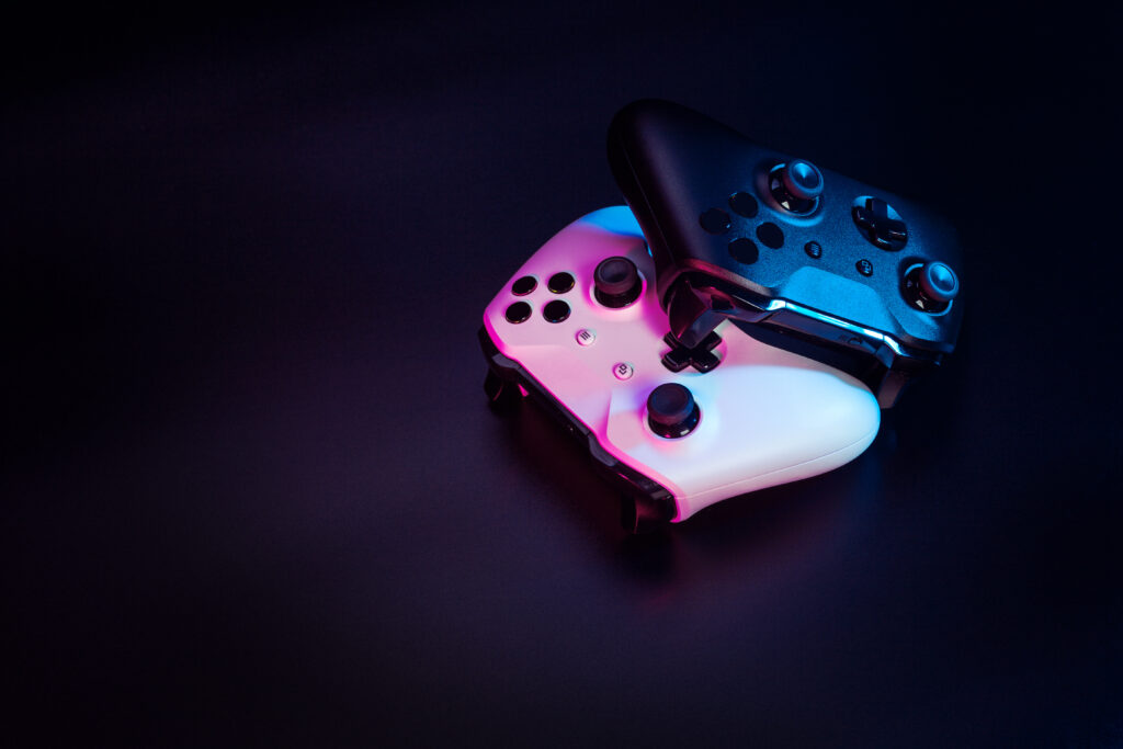video-game-controllers-stacked-on-dark-background-2026-03-20-03-27-26-utc