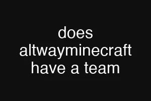does altwayminecraft have a team